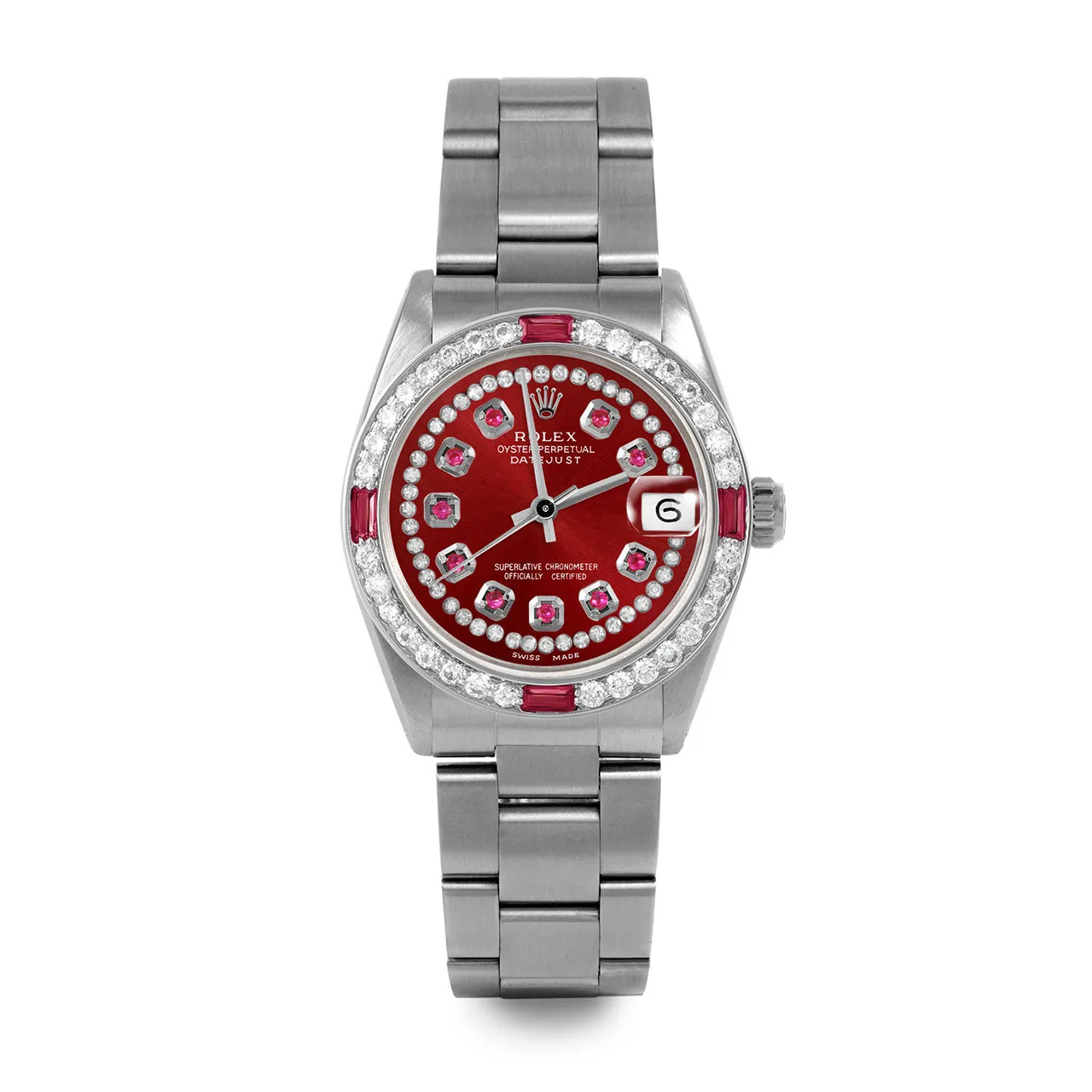 Rolex Datejust 31mm | 6827-SS-RED-STRR-4RBY-OYS