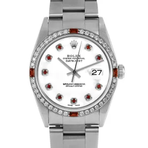 Rolex Datejust 36mm | 16234-WHT-RBY-AM-4RBY-OYS