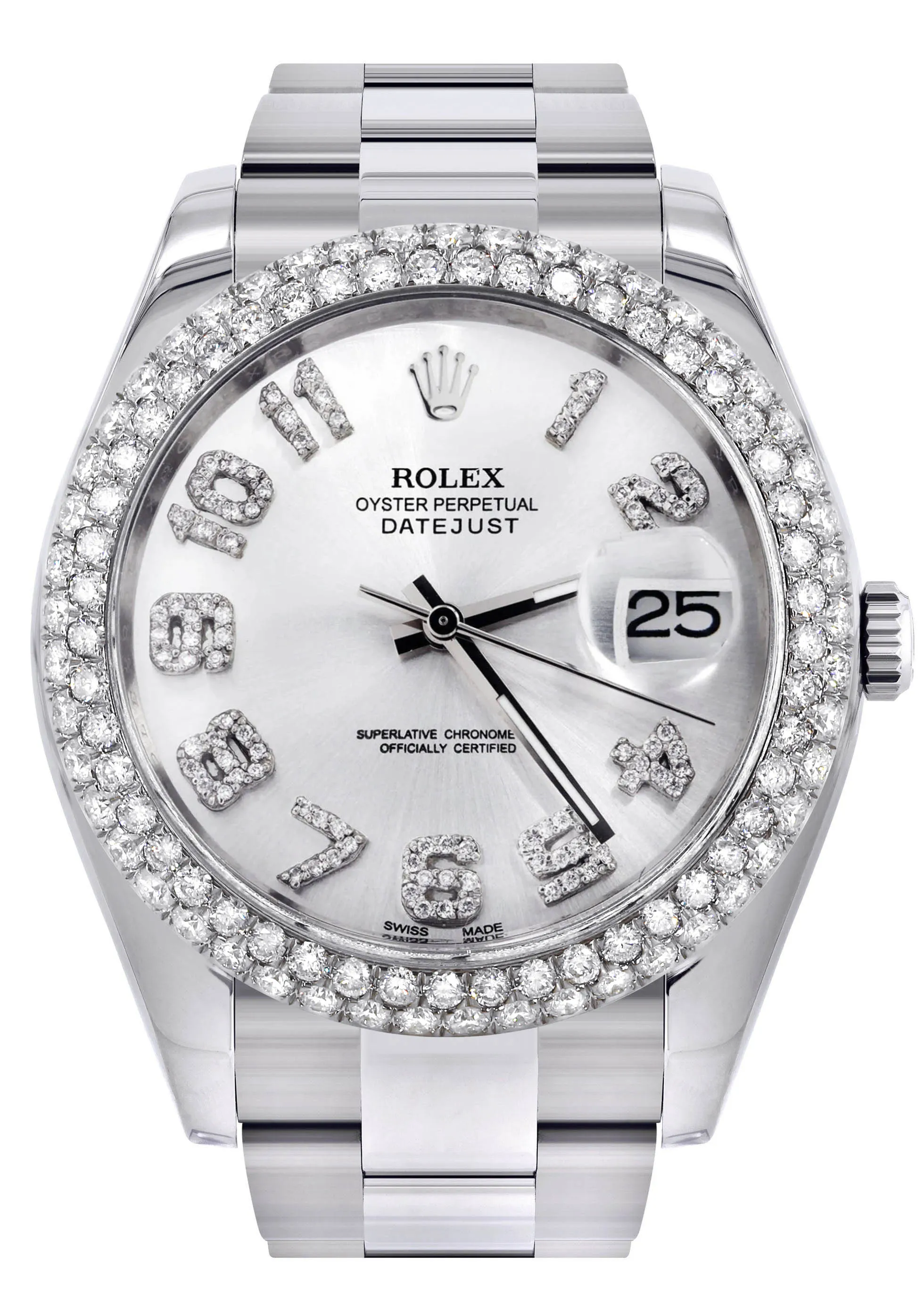 Rolex Datejust II Watch | 41 MM | White Diamond Dial | Two Row | Oyster Band