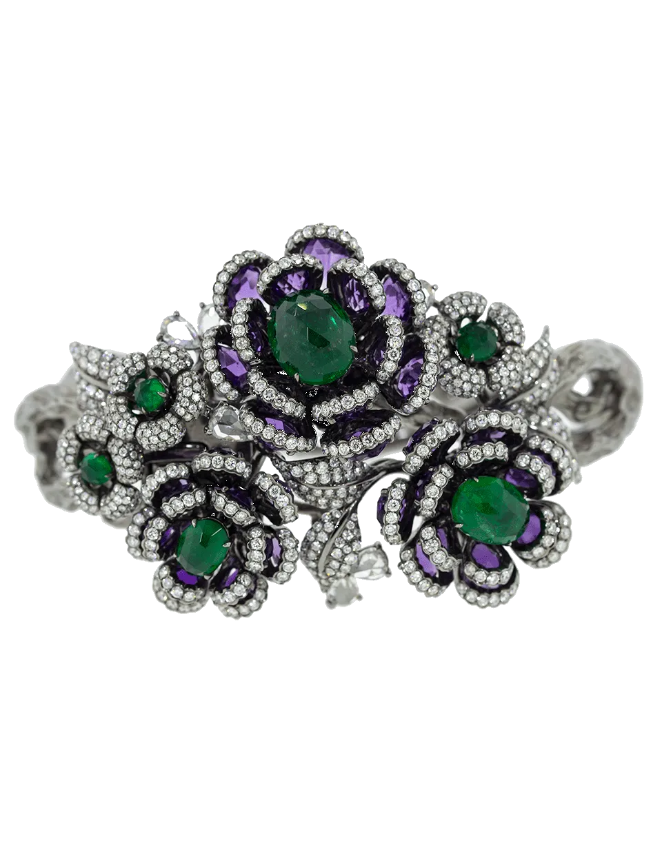 Royale Emerald Flower Bracelet