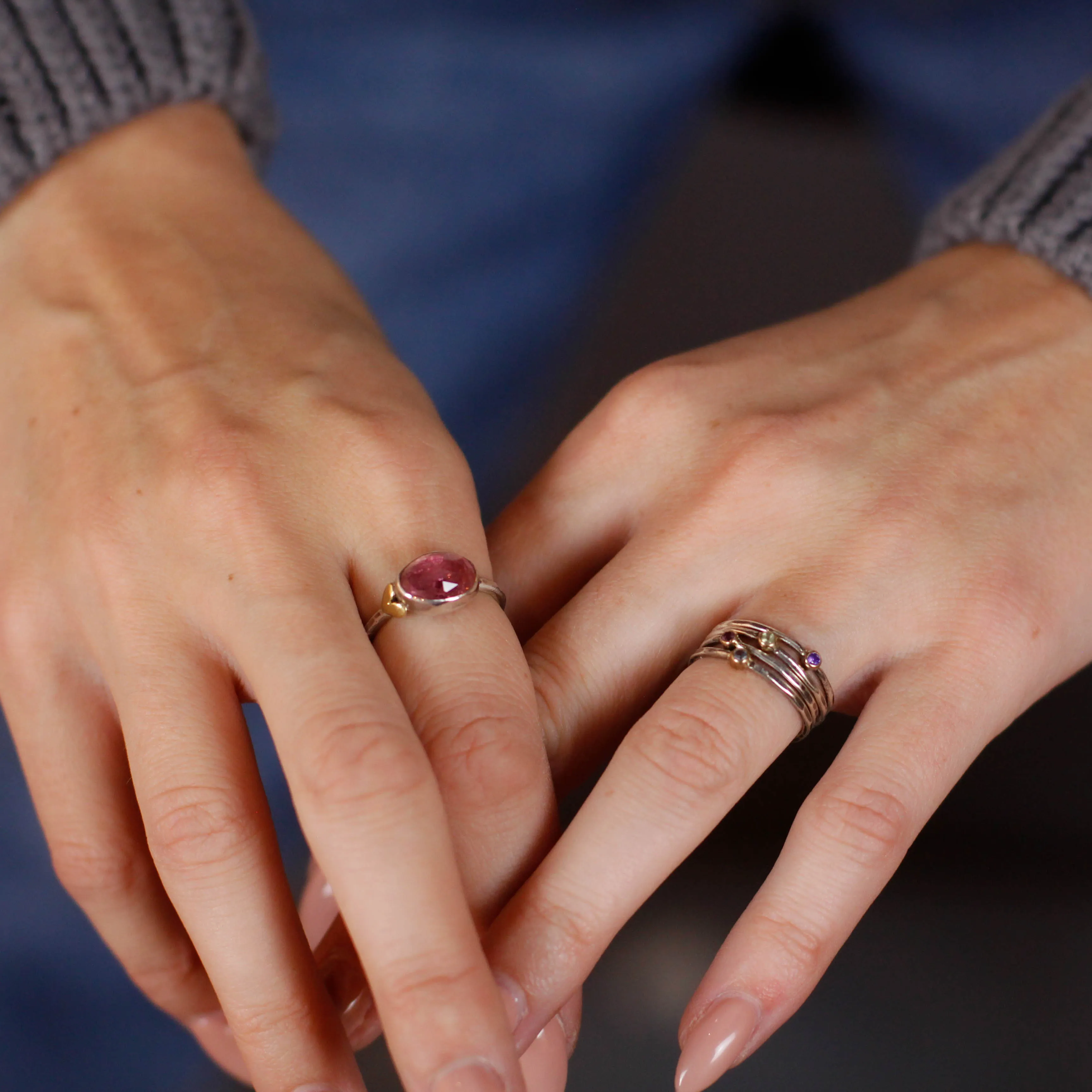 Sacred Love Ruby gemstone sterling silver ring