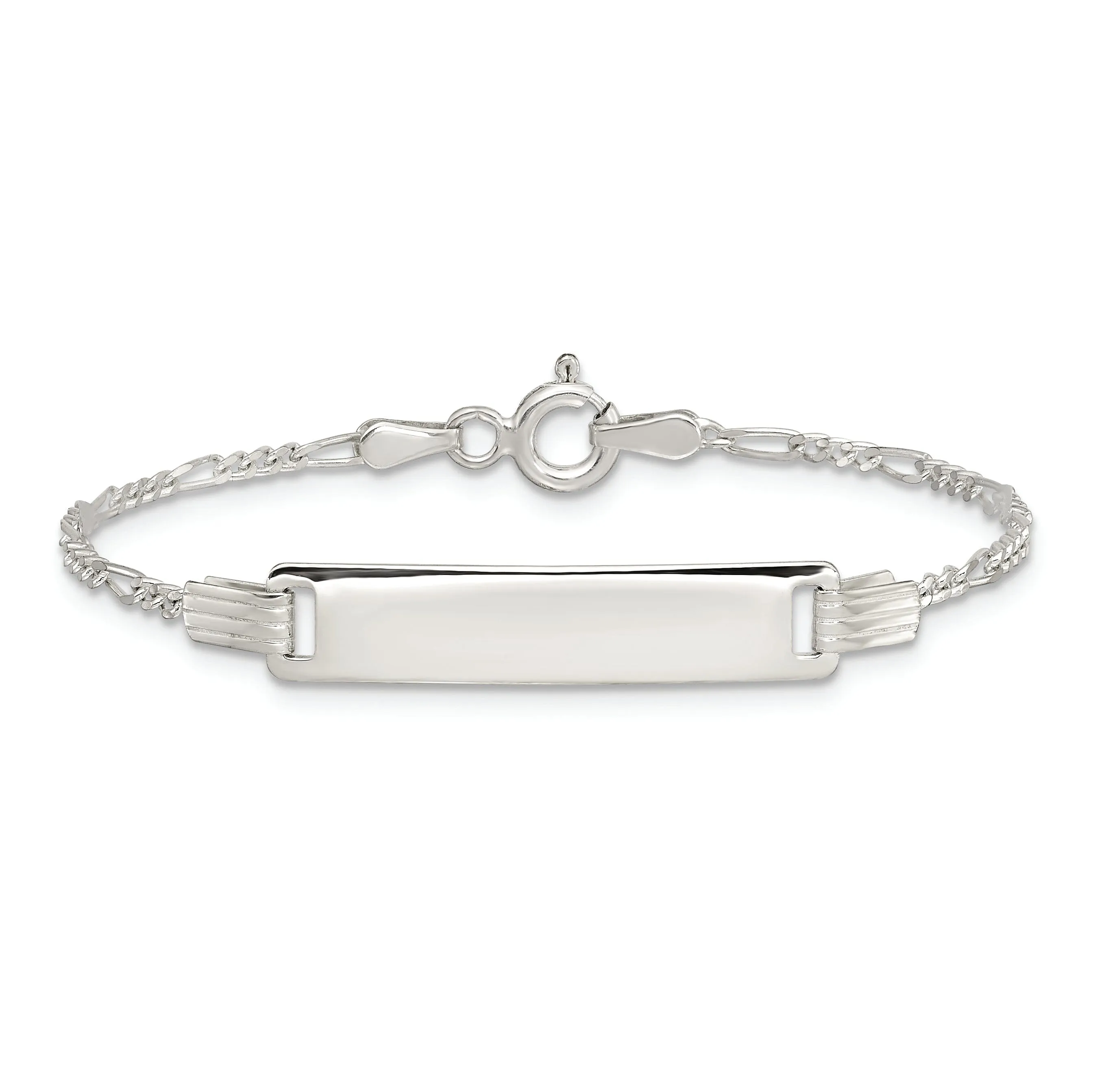 Silver Polish Engraveable Childrens ID Bracelet.