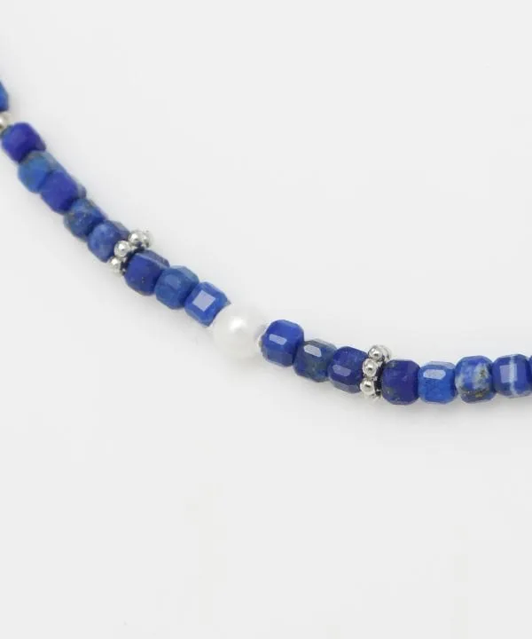 Square Shape Lapis Lazuli Beads Necklace