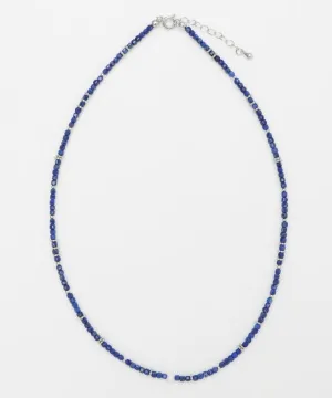 Square Shape Lapis Lazuli Beads Necklace