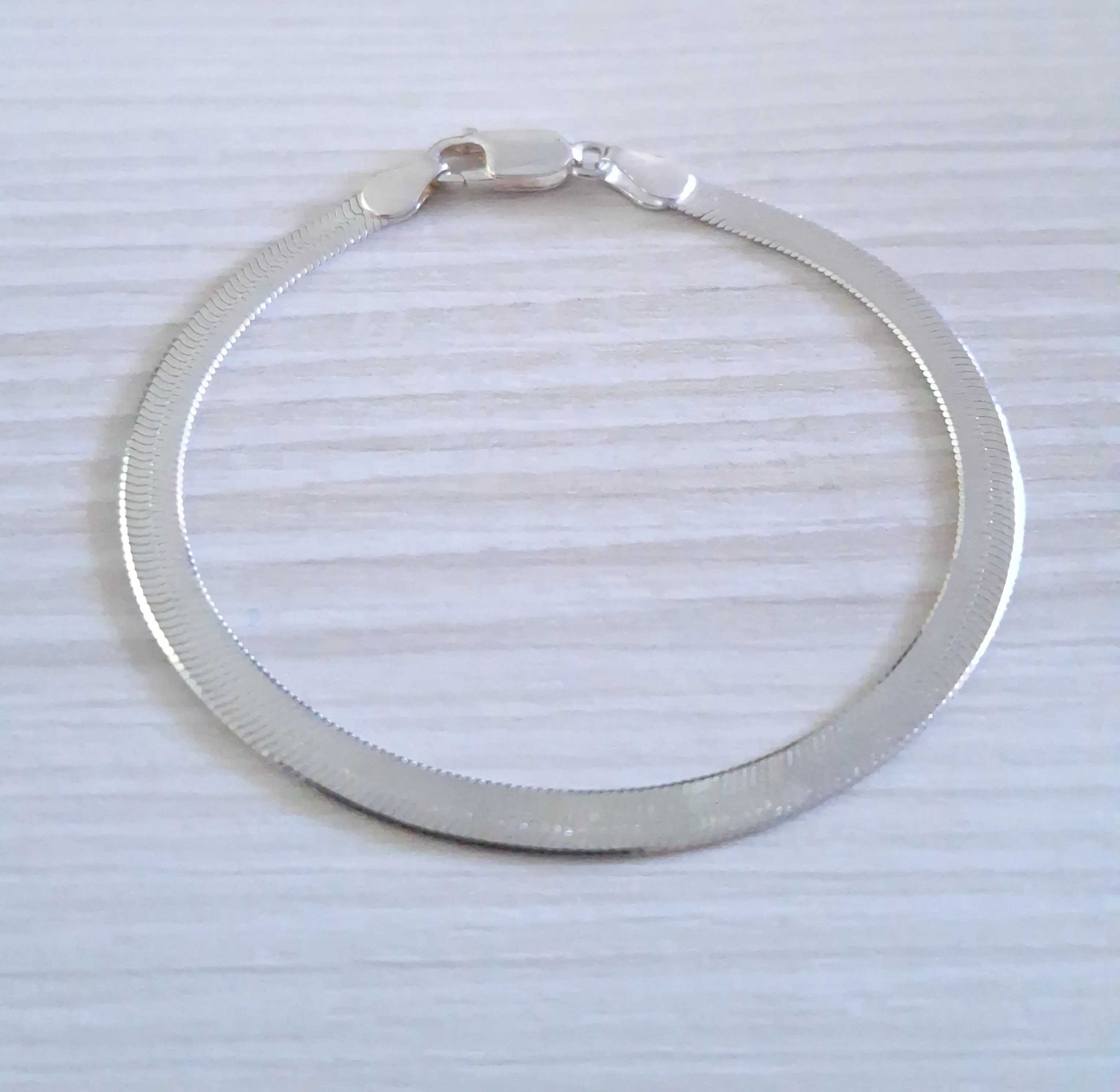 Sterling Silver Herringbone Bracelet