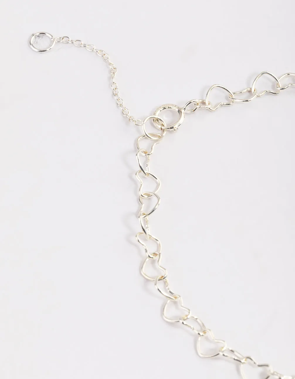 Sterling Silver Linked Heart Bracelet