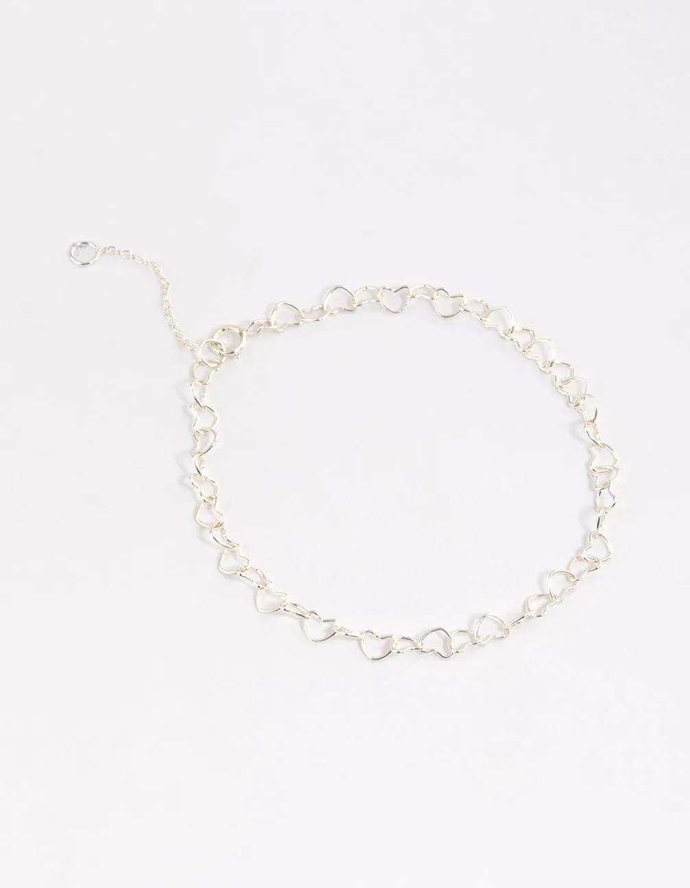 Sterling Silver Linked Heart Bracelet