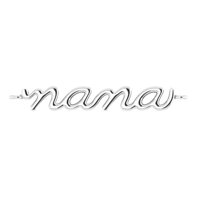 Sterling Silver  Nana forever bracelet charm