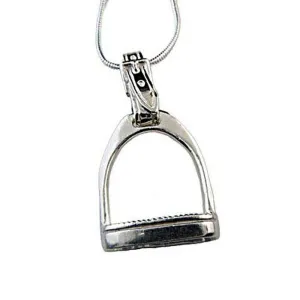 Sterling Silver Stirrup Pendant Necklace