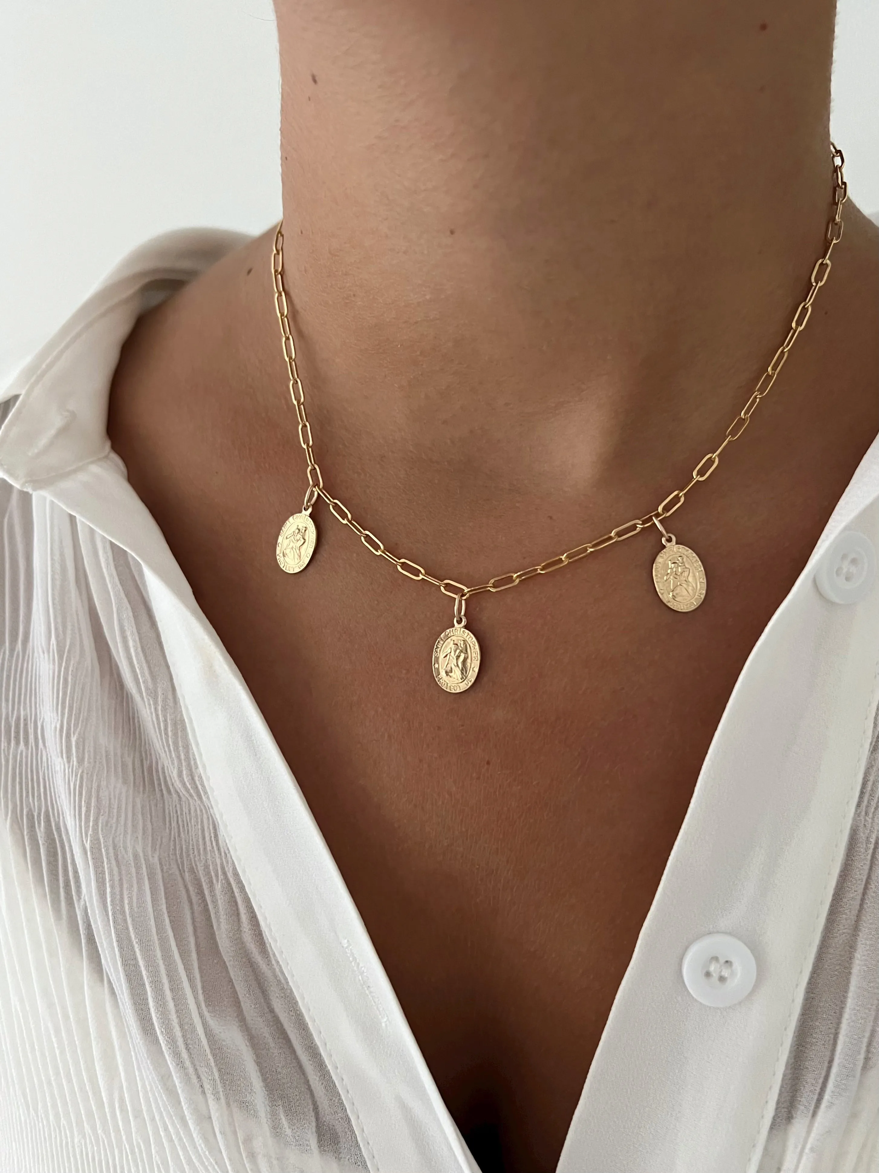 THREE COIN NECKLACE