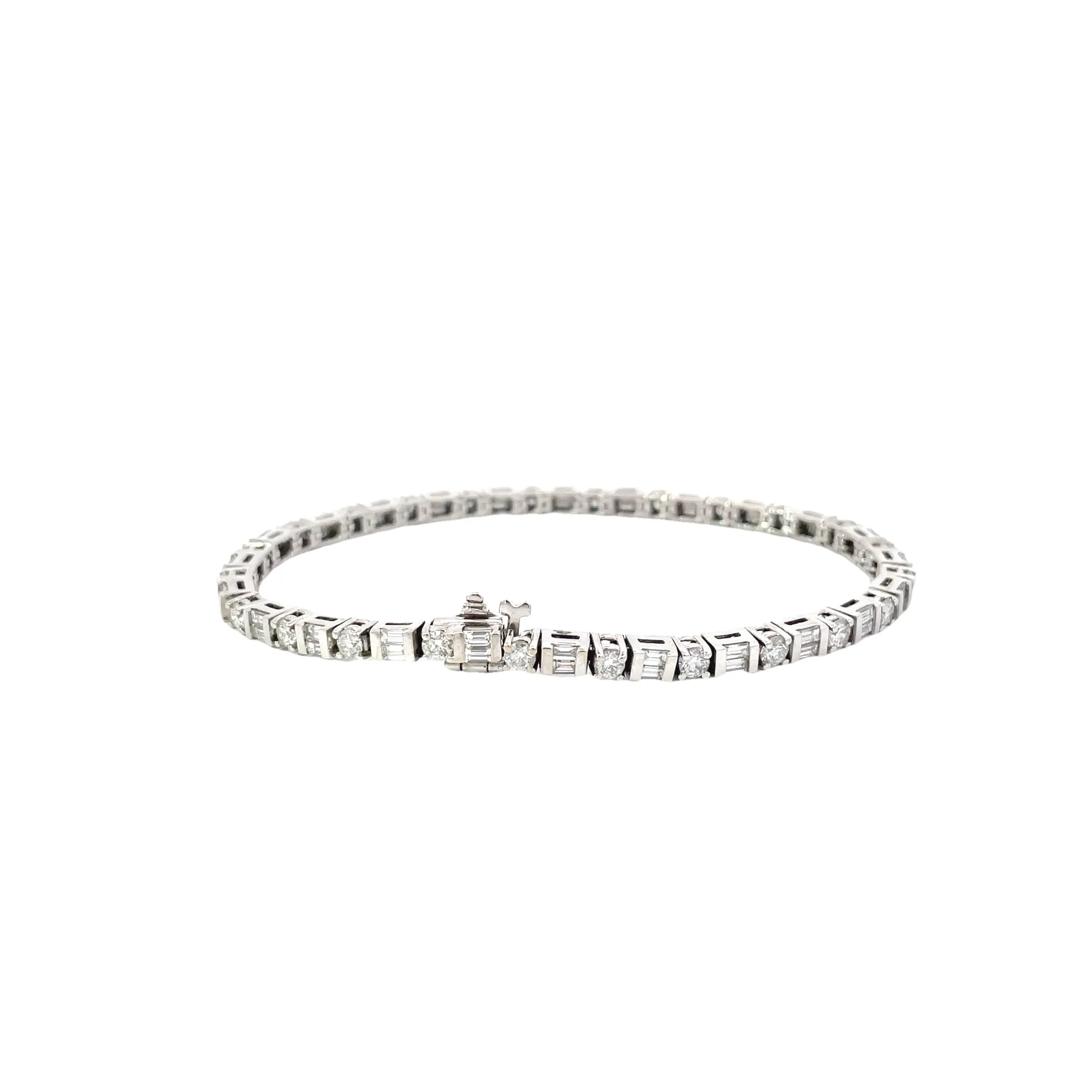 White Gold Modern Diamond Tennis Bracelet