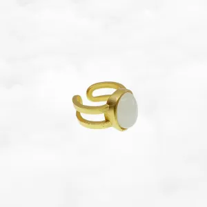 White Jade Statement Ring